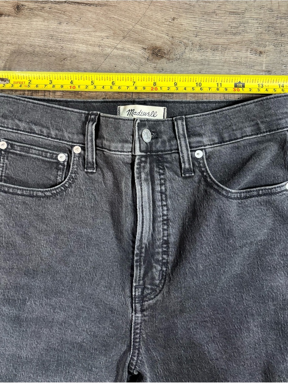 Madewell Women's Washed Black Straight Jeans - Picture 5 of 10